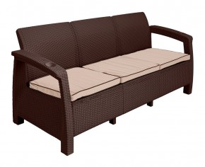 Диван Yalta Premium Sofa 3 Set (Ялта) шоколадный (+подушки под спину) в Верхней Пышме - verhnyaya-pyshma.mebel24.online | фото 2