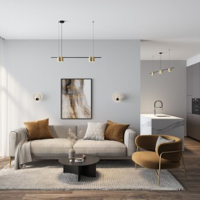 DK5060-BK+SG Бра ORBIT, IP20, 3000К, LED, 10 Вт, черный + сатинированное золото, алюминий в Верхней Пышме - verhnyaya-pyshma.mebel24.online | фото 5
