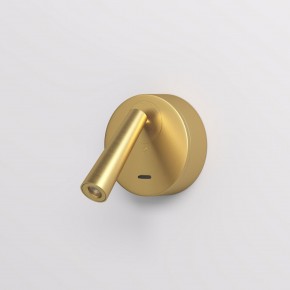 DK5072-SB Бра SHINE WALL со светодиодом, D104*H68, IP20, 3000К, 3W, RA?90, сатинированная латунь, алюминий в Верхней Пышме - verhnyaya-pyshma.mebel24.online | фото 2