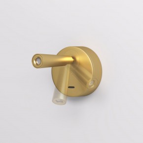DK5072-SB Бра SHINE WALL со светодиодом, D104*H68, IP20, 3000К, 3W, RA?90, сатинированная латунь, алюминий в Верхней Пышме - verhnyaya-pyshma.mebel24.online | фото 3