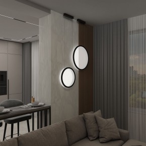 DK6604-BK Подвесной вертикальный светильник Veil со светодиодом H1500 d450 220V 36W 3000-6000K IP20 черный алюминий в Верхней Пышме - verhnyaya-pyshma.mebel24.online | фото 9