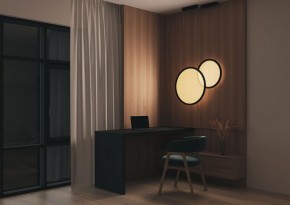 DK6606-BK Подвесной вертикальный светильник Veil со светодиодом H1700 d600 220V 48W 3000-6000K IP20 черный алюминий в Верхней Пышме - verhnyaya-pyshma.mebel24.online | фото 5