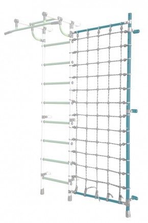 Дополнительная стойка к пристенному ДСК Pastel с сеткой для лазания, цв. бирюзовый в Верхней Пышме - verhnyaya-pyshma.mebel24.online | фото