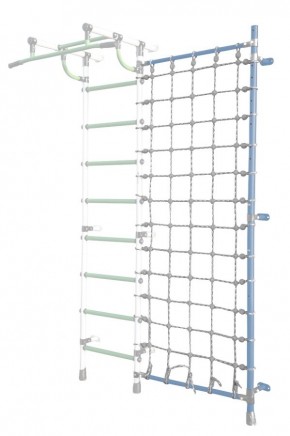 Дополнительная стойка к пристенному ДСК Pastel с сеткой для лазания, цв. голубой в Верхней Пышме - verhnyaya-pyshma.mebel24.online | фото