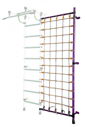 Дополнительная стойка к пристенному ДСК с сеткой для лазания, цв. фиолетовый в Верхней Пышме - verhnyaya-pyshma.mebel24.online | фото 1