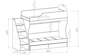 ГЕОМЕТРИЯ ГМТ.02 Кровать 2-х ярусная 800 в Верхней Пышме - verhnyaya-pyshma.mebel24.online | фото 2