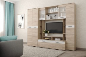Гостиная Белла (Дуб Сонома/Белый глянец) в Верхней Пышме - verhnyaya-pyshma.mebel24.online | фото 1