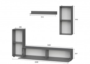 Гостиная МГС 10 (Графит) в Верхней Пышме - verhnyaya-pyshma.mebel24.online | фото 2