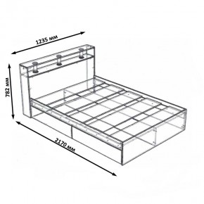 Камелия Кровать 1200, цвет дуб сонома, ШхГхВ 123,5х217х78,2 см., сп.м. 1200х2000 мм., без матраса, основание есть в Верхней Пышме - verhnyaya-pyshma.mebel24.online | фото 5