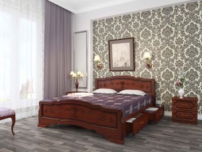 КАРИНА-6 Кровать из массива 1200 (Орех) с 2-мя ящиками в Верхней Пышме - verhnyaya-pyshma.mebel24.online | фото