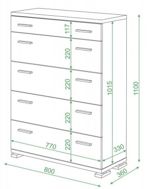 Комод Домино Лайт КМ-2 в Верхней Пышме - verhnyaya-pyshma.mebel24.online | фото 2