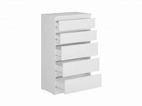 Комод КАСТОР с пятью ящиками, цвет белый в Верхней Пышме - verhnyaya-pyshma.mebel24.online | фото 2