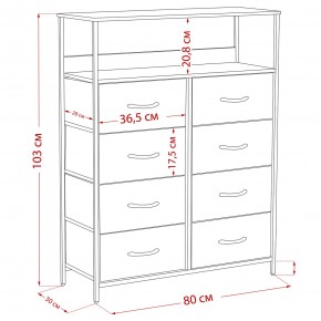 Комод Leset Локи 8 ящ. с полкой в Верхней Пышме - verhnyaya-pyshma.mebel24.online | фото 12