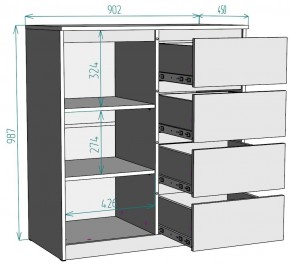 Комод Мальта K115 в Верхней Пышме - verhnyaya-pyshma.mebel24.online | фото 2