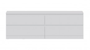 Комод Варма 4Д низкий с четырьмя выдвижными ящиками, цвет белый в Верхней Пышме - verhnyaya-pyshma.mebel24.online | фото 2