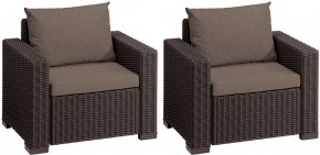 Комплект кресел Калифорния (California chair) коричневые в Верхней Пышме - verhnyaya-pyshma.mebel24.online | фото 2