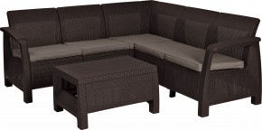 Комплект мебели угловой Корфу Релакс Сет (CORFU II RELAX SET) коричневый в Верхней Пышме - verhnyaya-pyshma.mebel24.online | фото 2