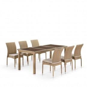 Комплект плетеной мебели T365/Y380B-W65 Light Brown (6+1) в Верхней Пышме - verhnyaya-pyshma.mebel24.online | фото 1