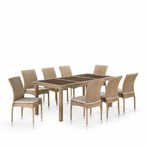 Комплект плетеной мебели T365/Y380B-W65 Light Brown (8+1) в Верхней Пышме - verhnyaya-pyshma.mebel24.online | фото 1