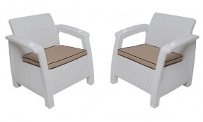 Комплект уличной мебели Yalta Premium Terrace Set (Ялта) белый (+подушки под спину) в Верхней Пышме - verhnyaya-pyshma.mebel24.online | фото 4