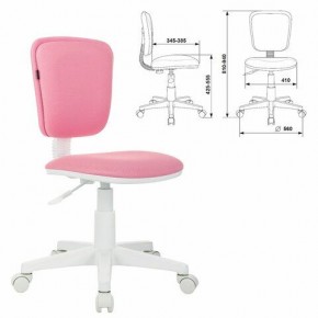 Кресло детское BRABIX "Joy MG-204W", без подлокотников, пластик белый, ткань TW, розовое, 533011 в Верхней Пышме - verhnyaya-pyshma.mebel24.online | фото 1