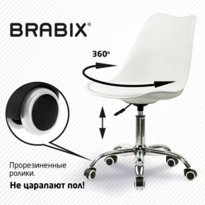 Кресло стул BRABIX "Eames MG-310 CH", хром, пластик белый, экокожа белая, 532923 в Верхней Пышме - verhnyaya-pyshma.mebel24.online | фото 7