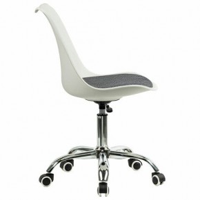 Кресло стул BRABIX "Eames MG-310 CH", хром, пластик белый, ткань серая, 532924 в Верхней Пышме - verhnyaya-pyshma.mebel24.online | фото 3