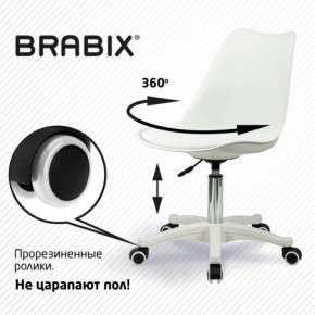 Кресло стул BRABIX "Eames MG-310 PL", пластик белый, экокожа белая, 532926 в Верхней Пышме - verhnyaya-pyshma.mebel24.online | фото 5