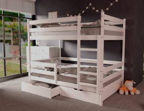 Кровать двухъярусная без крыши 80*160 Белый в Верхней Пышме - verhnyaya-pyshma.mebel24.online | фото 1