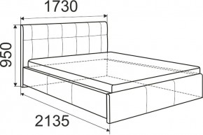 Кровать Изабелла с латами Newtone cacao 1400x2000 в Верхней Пышме - verhnyaya-pyshma.mebel24.online | фото 6