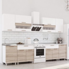 Кухня Айсбери 2.4 м (Белый/Дуб Сонома) в Верхней Пышме - verhnyaya-pyshma.mebel24.online | фото