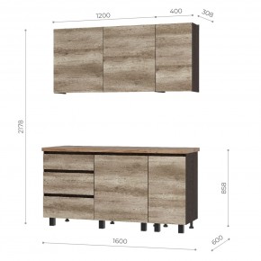 Кухня Энигма 1.6 м (венге/дуб каньон) в Верхней Пышме - verhnyaya-pyshma.mebel24.online | фото 5