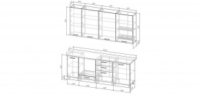 Кухонный гарнитур Антик 2200 h950 (Стол. 26мм) в Верхней Пышме - verhnyaya-pyshma.mebel24.online | фото 2