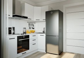 Кухонный гарнитур Белый Глянец 2200*1000 (Стол. 26мм) в Верхней Пышме - verhnyaya-pyshma.mebel24.online | фото 1