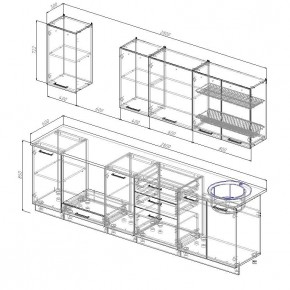 Кухонный гарнитур Бланка 2800 (Стол. 26мм) в Верхней Пышме - verhnyaya-pyshma.mebel24.online | фото 2