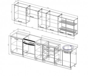 Кухонный гарнитур Капри 3000 (Стол. 38мм) в Верхней Пышме - verhnyaya-pyshma.mebel24.online | фото 2