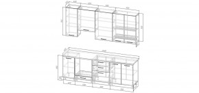 Кухонный гарнитур Умбра 2400 h950 (Стол. 38мм) в Верхней Пышме - verhnyaya-pyshma.mebel24.online | фото 2