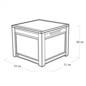Квадратный сундук Cube Rattan 208 л в Верхней Пышме - verhnyaya-pyshma.mebel24.online | фото 5