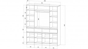ЛЕНОРА Спальный гарнитур (модульный) графит в Верхней Пышме - verhnyaya-pyshma.mebel24.online | фото 9