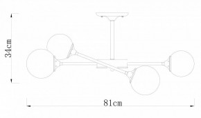 Люстра на штанге Arte Lamp Marco A2703PL-6SG в Верхней Пышме - verhnyaya-pyshma.mebel24.online | фото 2