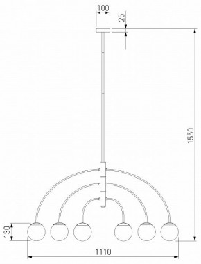 Люстра на штанге Eurosvet Cenacolo 30179/6 черный в Верхней Пышме - verhnyaya-pyshma.mebel24.online | фото 3