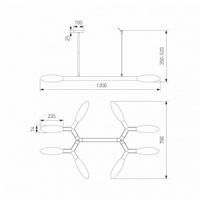 Люстра на штанге Eurosvet Covalent 30180 черный в Верхней Пышме - verhnyaya-pyshma.mebel24.online | фото 3