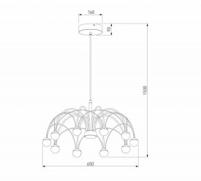 Люстра на штанге Eurosvet Ragno 90030/10 LED золото в Верхней Пышме - verhnyaya-pyshma.mebel24.online | фото 5