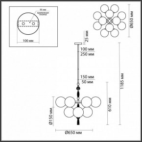 Люстра на штанге Odeon Light Palle 5405/12 в Верхней Пышме - verhnyaya-pyshma.mebel24.online | фото 4
