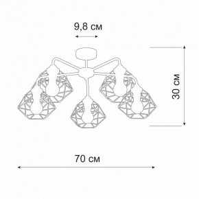 Люстра на штанге Vitaluce V4258 V4258-0/5PL в Верхней Пышме - verhnyaya-pyshma.mebel24.online | фото 2