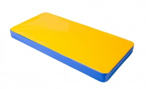 Мат гимнастический 1х0,5х0,08м цв. синий-желтый в Верхней Пышме - verhnyaya-pyshma.mebel24.online | фото 1