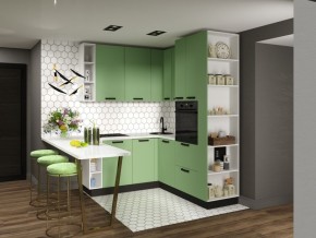 Модульная кухня Осло карбон мята в Верхней Пышме - verhnyaya-pyshma.mebel24.online | фото 1