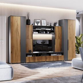 МОНИКА Гостиная 3400 (темно серый) в Верхней Пышме - verhnyaya-pyshma.mebel24.online | фото 1