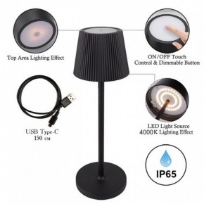 Настольная лампа декоративная Arte Lamp Fuyue A1616LT-1BK в Верхней Пышме - verhnyaya-pyshma.mebel24.online | фото 3