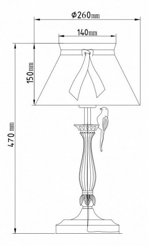 Настольная лампа декоративная Maytoni Bird ARM013-11-W в Верхней Пышме - verhnyaya-pyshma.mebel24.online | фото 5
